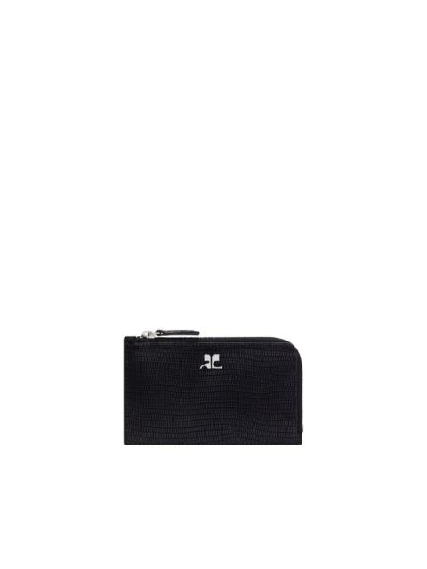 courrèges Tejus logo-plaque leather card holder