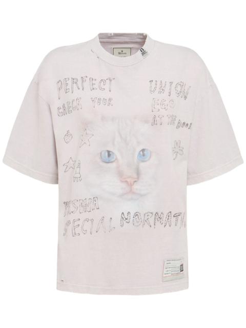 Maison MIHARAYASUHIRO Cat bleached cotton t-shirt