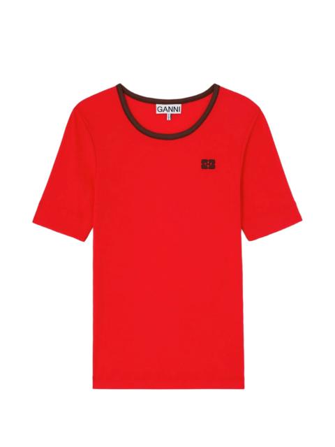 GANNI Ganni Logo-detail T-shirt