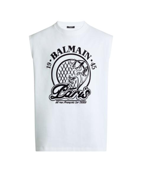 Balmain Flocked Balmain Quilted tank top