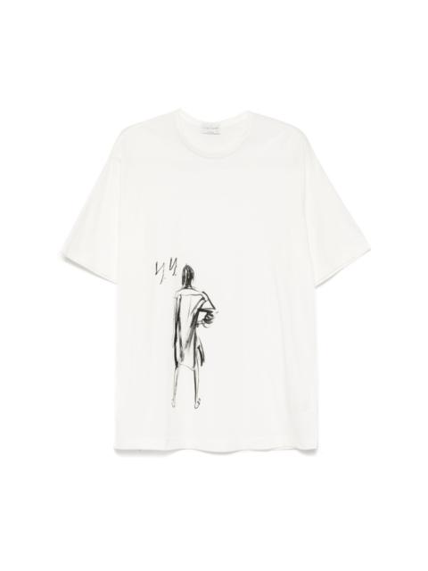 Yohji Yamamoto printed jersey T-shirt
