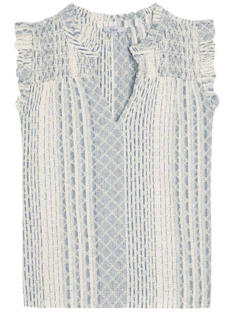 Rails Rails Arlene Embroidered Linen-blend top