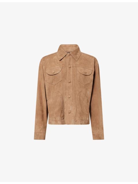 FRAME The Suede Utility Leather Jacket