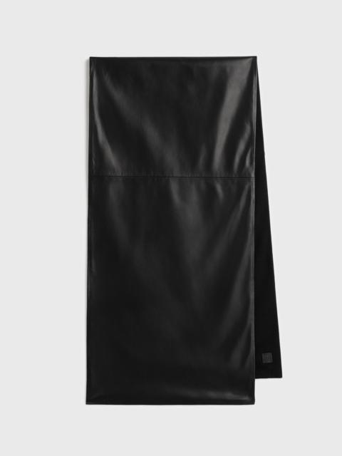 TOTEME Leather cashmere scarf black