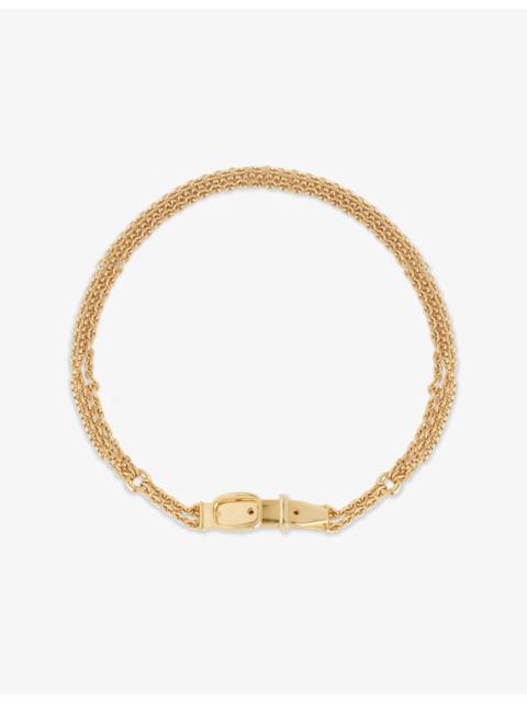Chloé Triple Chain Brass Necklace