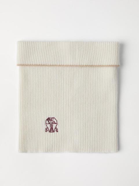 Brunello Cucinelli Cashmere rib knit neck warmer