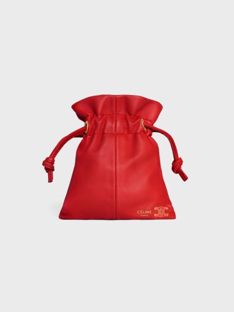 CELINE MICRO CRYSTAL POUCH IN SMOOTH LAMBSKIN