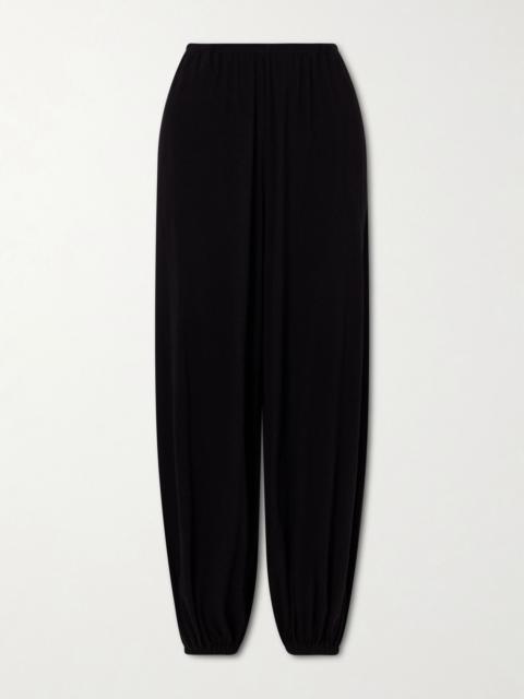 The Row Fiamma cotton, cashmere and silk-blend balloon pants Black