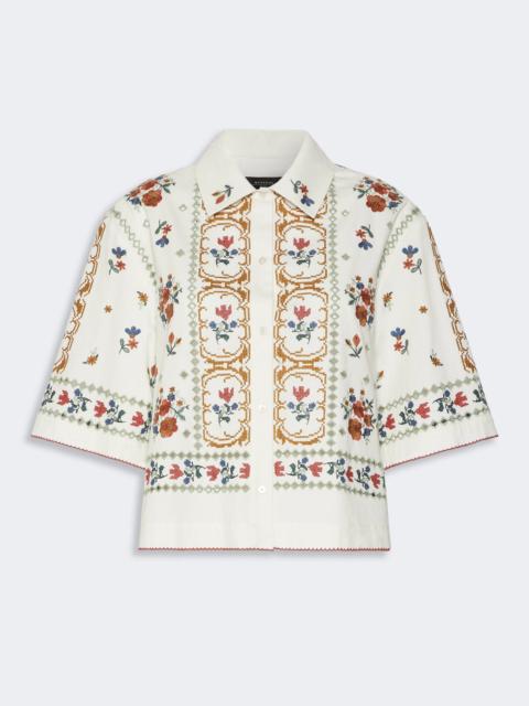 WEEKEND Max Mara FARSA Embroidered cotton jacket - WHITE