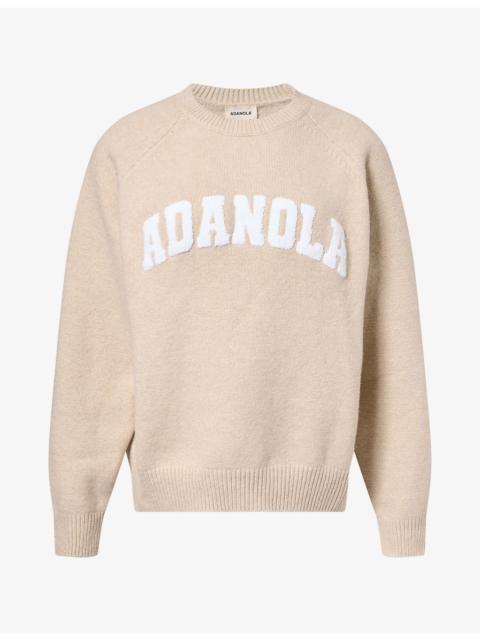 ADANOLA Embroidered-Logo Oversize Cotton-Knit Jumper