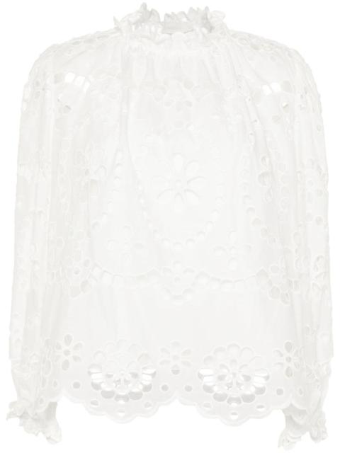 Zimmermann LEXI EMBRD BLOUSE IVORY