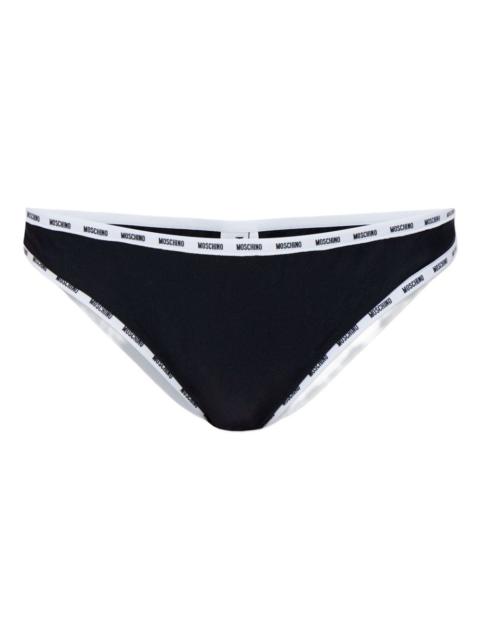 Moschino logo-trim bikini bottoms