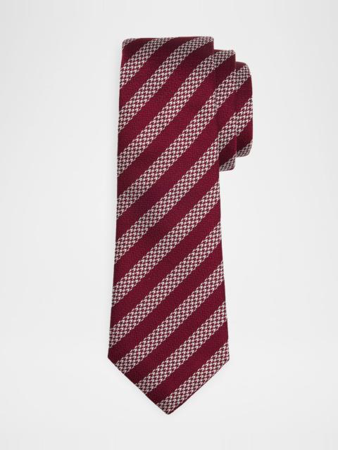 GIORGIO ARMANI Men & apos;s Woven Stripe Silk Tie