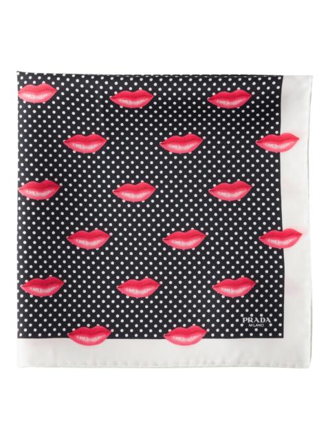 Prada Women's Printed Silk Twill Scarf - Multicolored