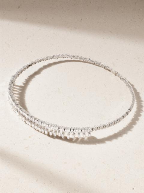 SUZANNE KALAN 18-karat White Gold Diamond Necklace