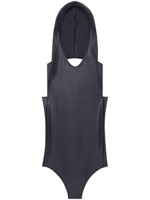 courrèges hooded jersey bodysuit