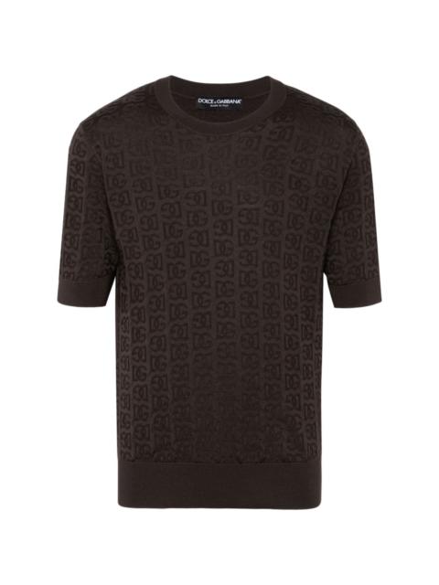 monogram-jacquard T-shirt