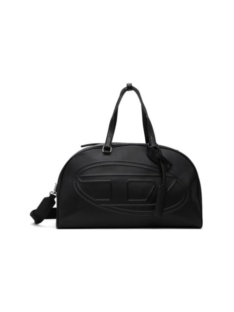 Diesel Black 1DR Dome Oval D Logo Leather Travel Bag