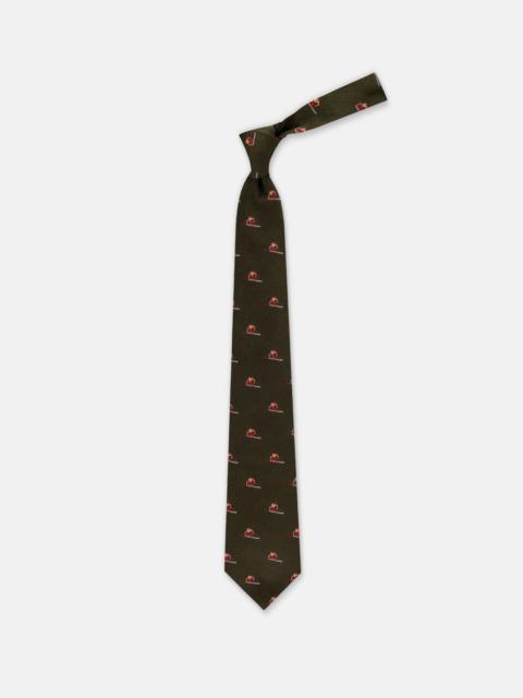 J. PRESS MADE-IN-UK GREEN SKI CLUB TIE
