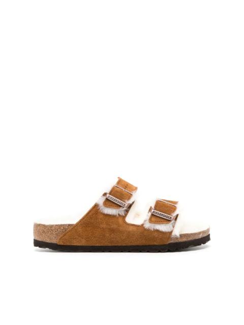 shearling-lined slip-on sandals