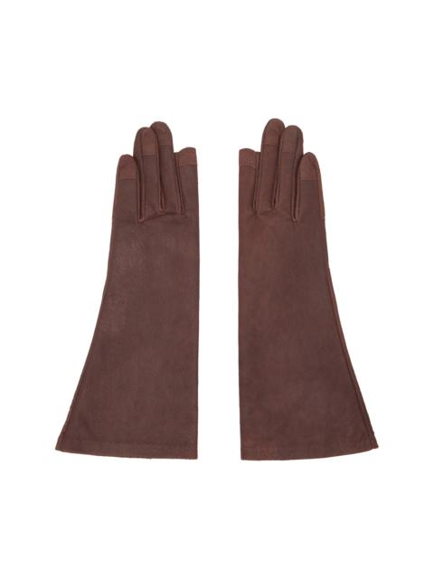 Rick Owens Brown Porterville Short Gloves