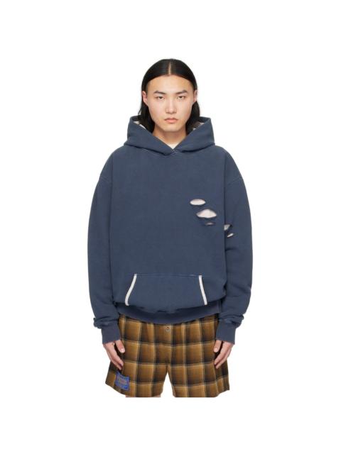 Maison Margiela Navy Cutout Hoodie