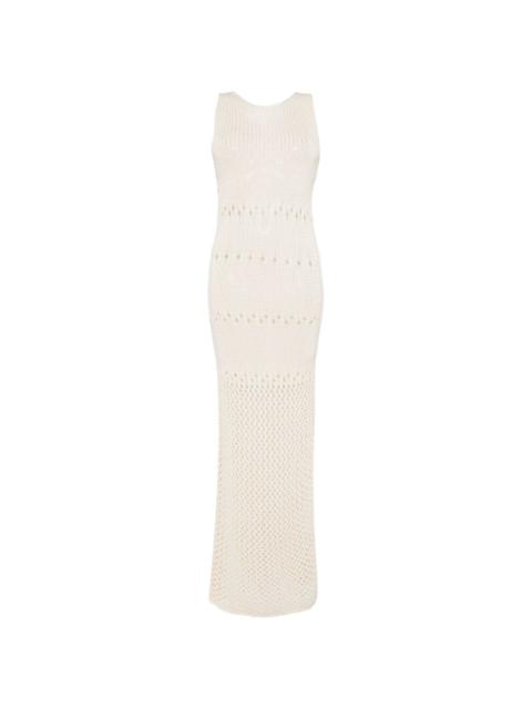 pointelle fractus knitted dress