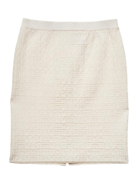 Givenchy Knit 4G Straight Skirt Ivory