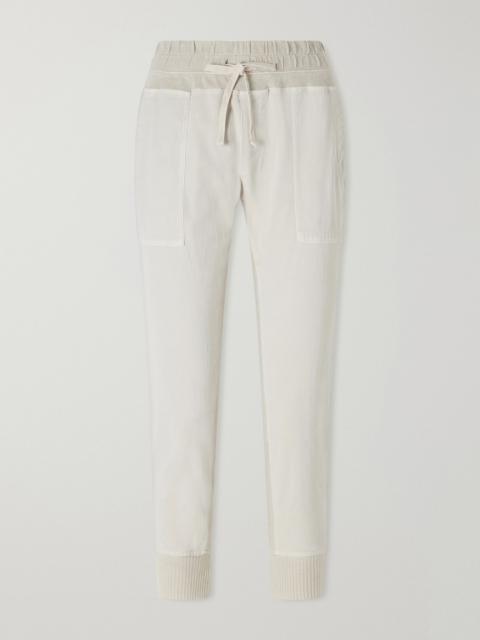 JAMES PERSE Cotton tapered pants Ivory