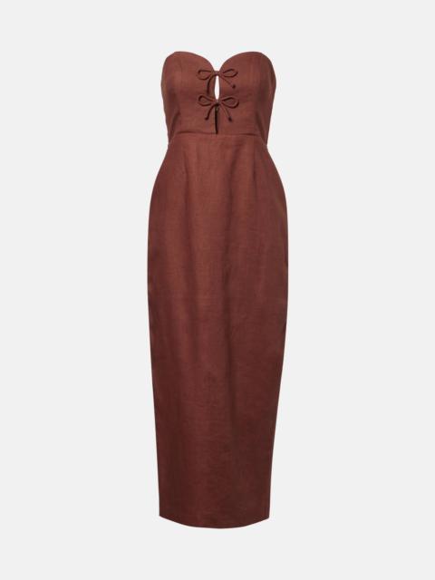 POSSE Sabine linen maxi dress