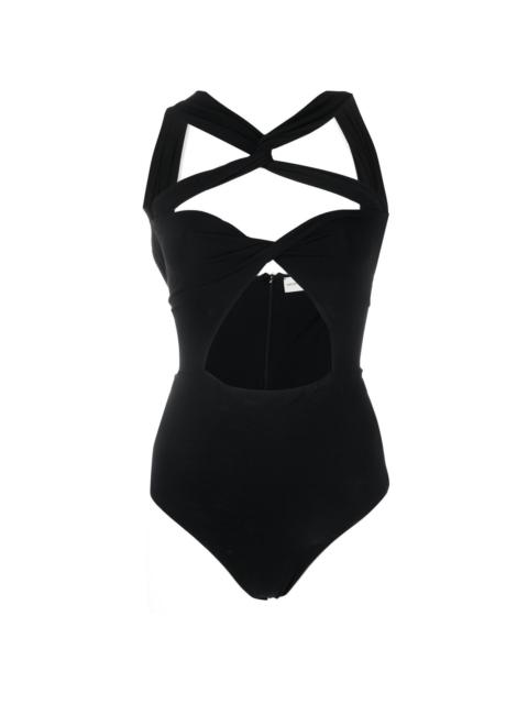 twisted cut-out bodysuit