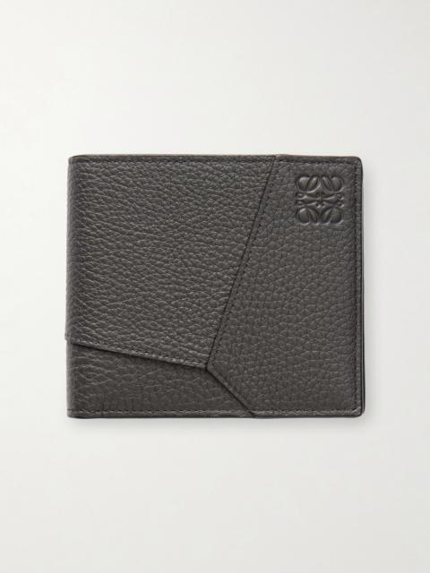 Loewe Puzzle Edge Panelled Full-Grain Leather Bifold Wallet Gray