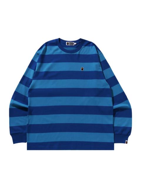 BAPE Ape Head One Point Hoop Long-Sleeve Tee 'Blue'