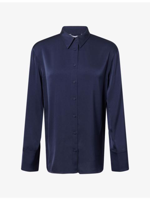 VERONICA BEARD Lloyd relaxed-fit satin shirt