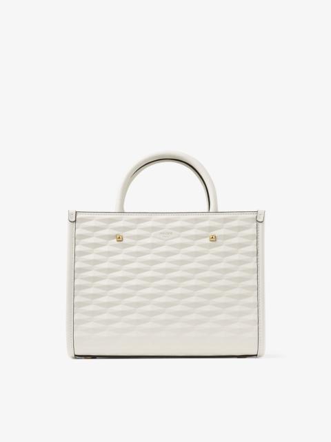 Avenue S Tote
White Diamond Embossed 3D Leather Tote Bag