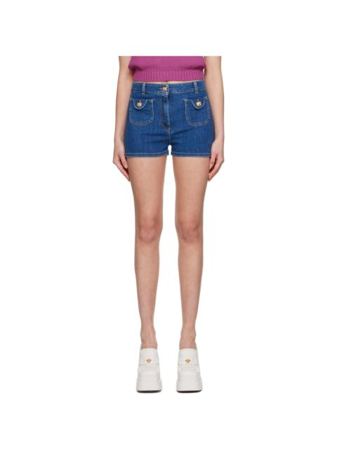 Moschino Blue Teddy Denim Shorts