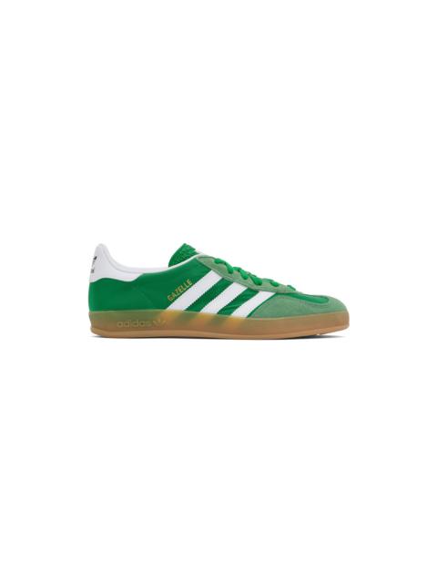 adidas Originals Green & White Gazelle Indoor Sneakers