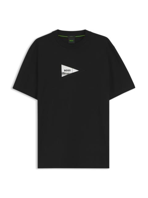 BOSS REGULAR-FIT PHOTOPRINT T-SHIRT IN STRETCH COTTON