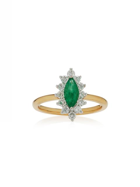 Yvonne Léon Pompadour 18K Yellow Gold Emerald Ring