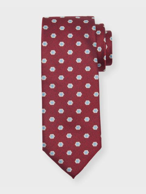 Canali Men's Hexagon Silk Jacquard Tie