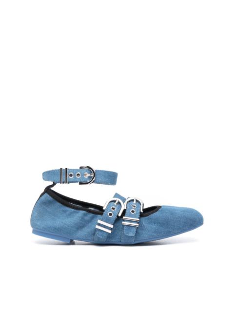 Stuart Weitzman Maverick leather ballerina shoes