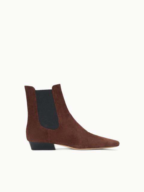 STAUD WALLY CHELSEA BOOT MAHOGANY SUEDE