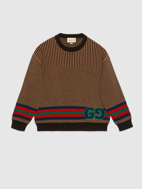 GUCCI Cotton wool sweater with GG