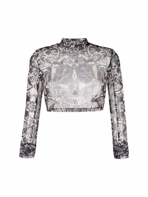 PHILIPP PLEIN New Baroque cropped top