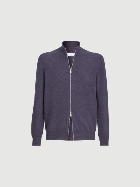 Brunello Cucinelli Cashmere high-neck cardigan with zipper
