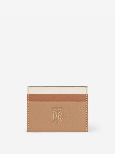 Burberry Tri-tone Grainy Leather TB Card Case