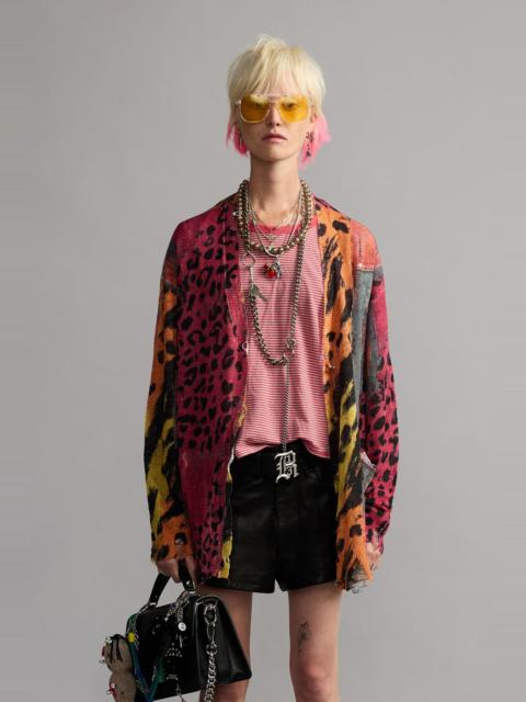 R13 PRINTED BOYFRIEND CARDIGAN