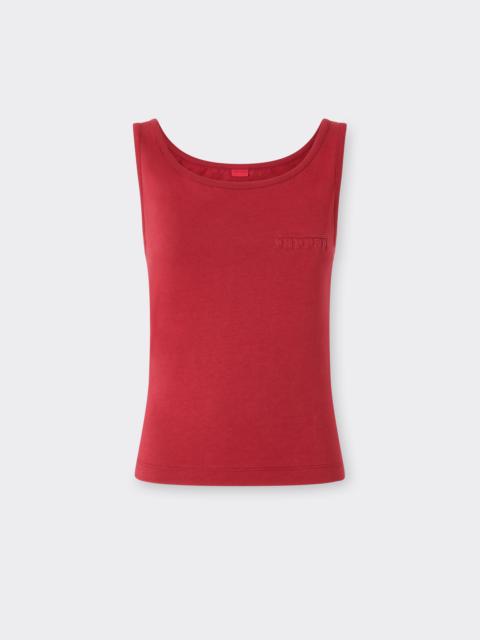 Ferrari Cotton tank top with Ferrari logo