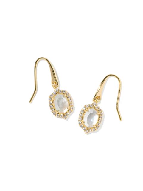 KENDRA SCOTT Daphne Crystal Frame Gold Drop Earrings
