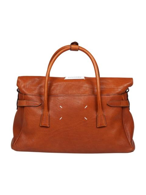 Maison Margiela 5ac Handbag In Vintage Cognac Leather